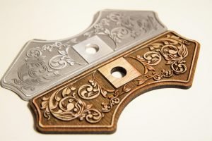 Deep wood laser engraving